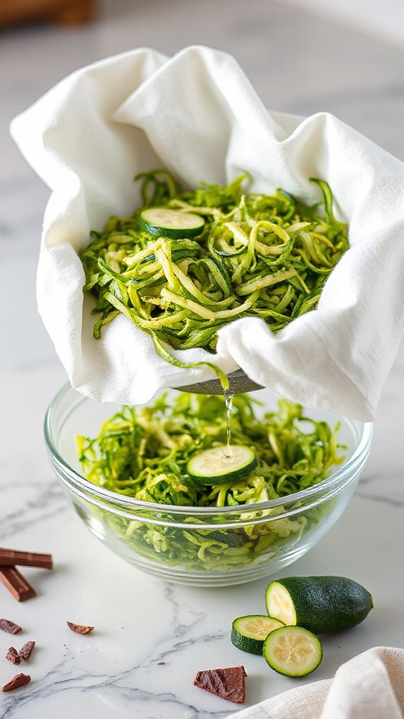 select fresh zucchini thoroughly