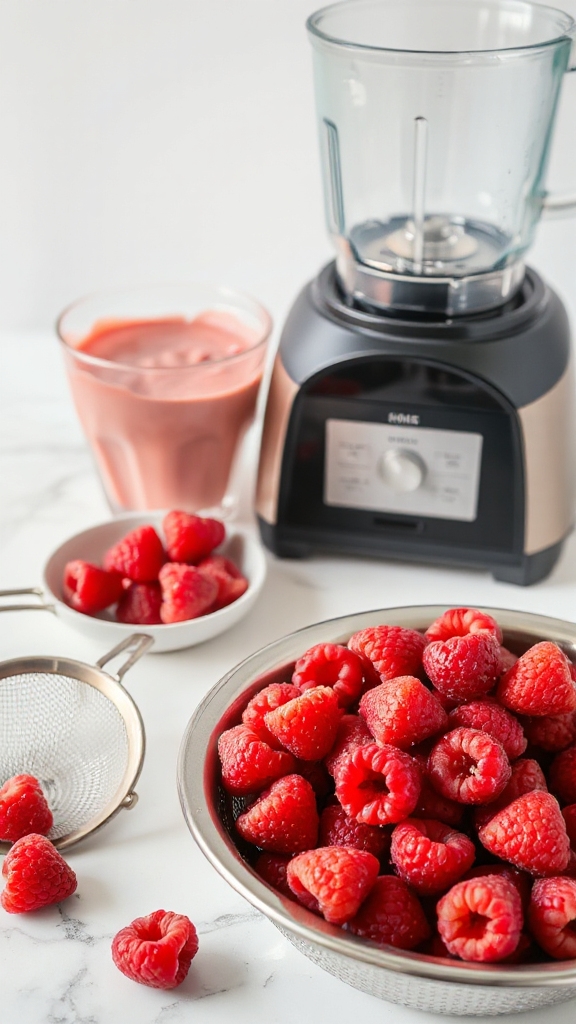 select ripe raspberries carefully