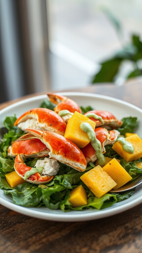serve chilled crab salad