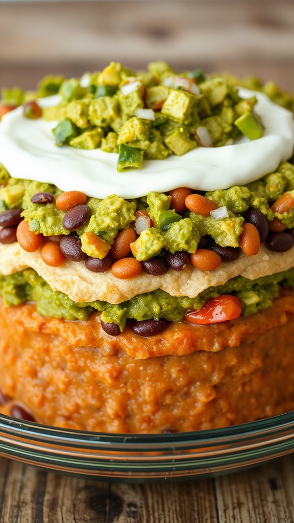 seven layer tex mex dip