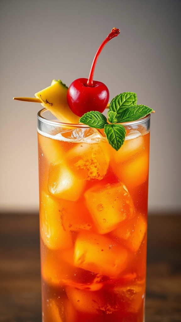 shaken zombie rum cocktail