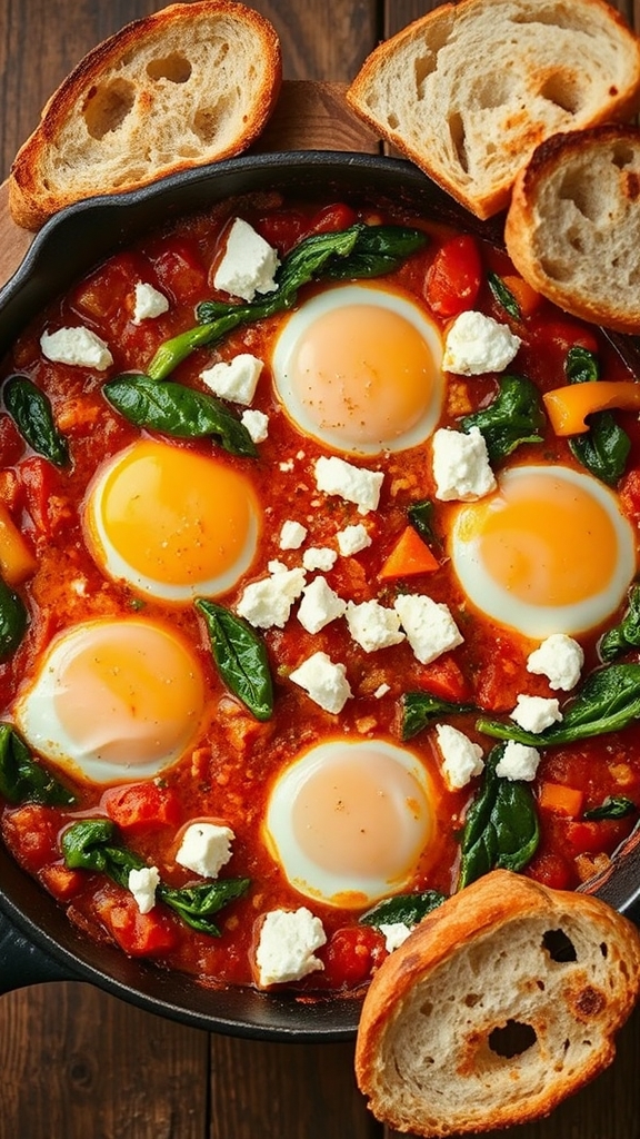 shakshuka feta harissa twist