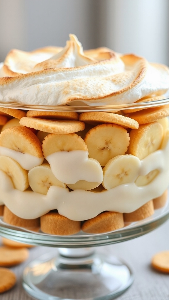 silky banana custard layers