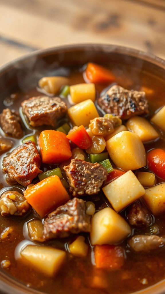 simmer flavorful burgoo mixture