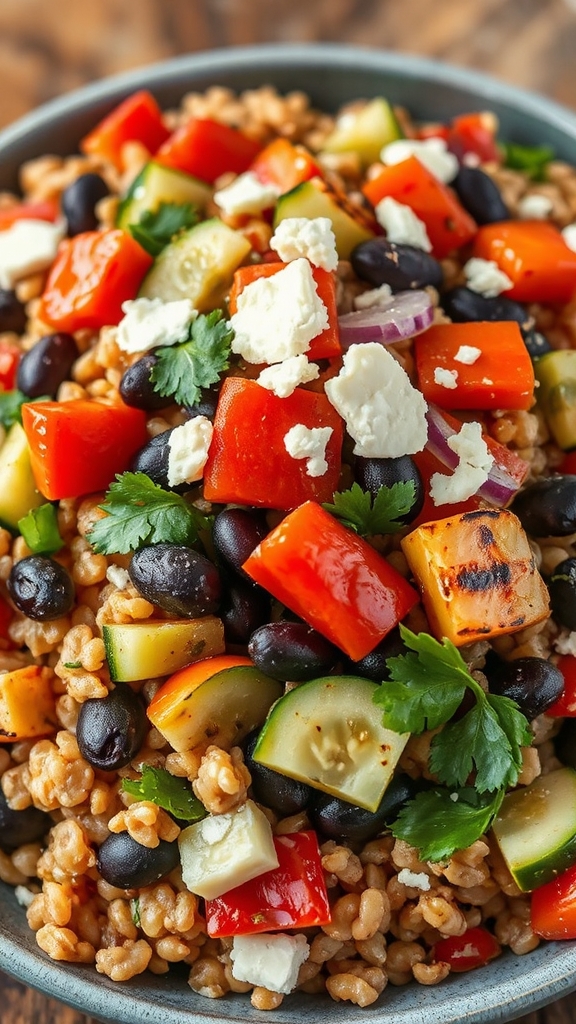 simmer wheat berry salad
