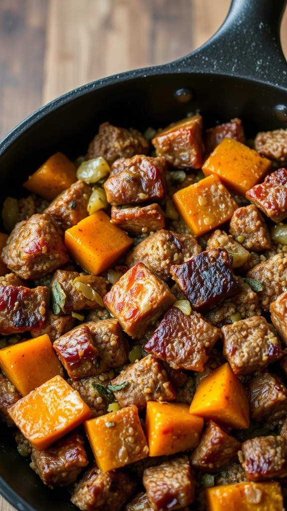 simple rustic scrapple hash