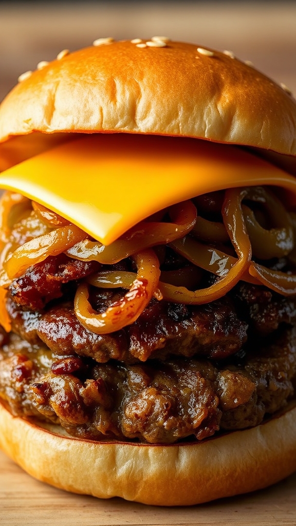 sizzle onions with patties
