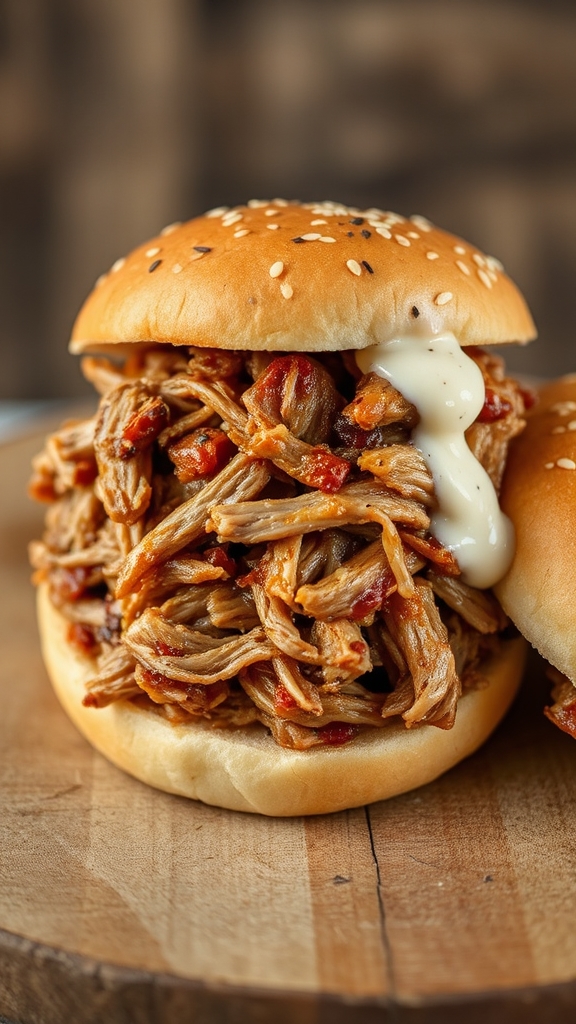 slow cooked spiced pulled pork