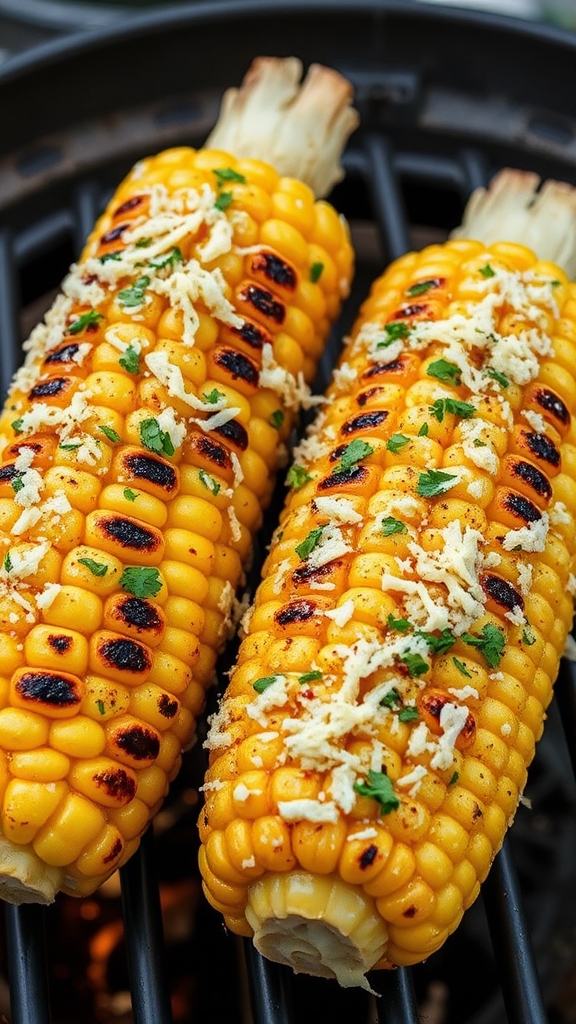 smoky grilled parmesan corn