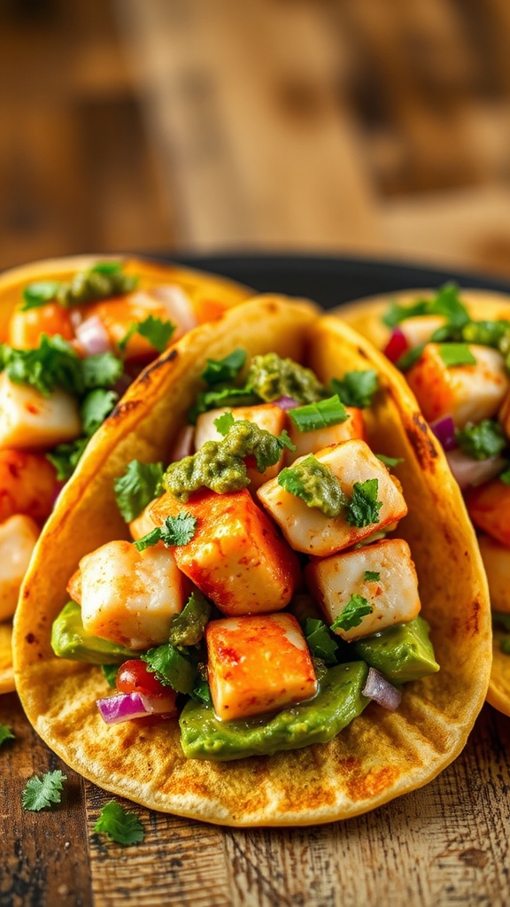 smoky lobster taco assembly