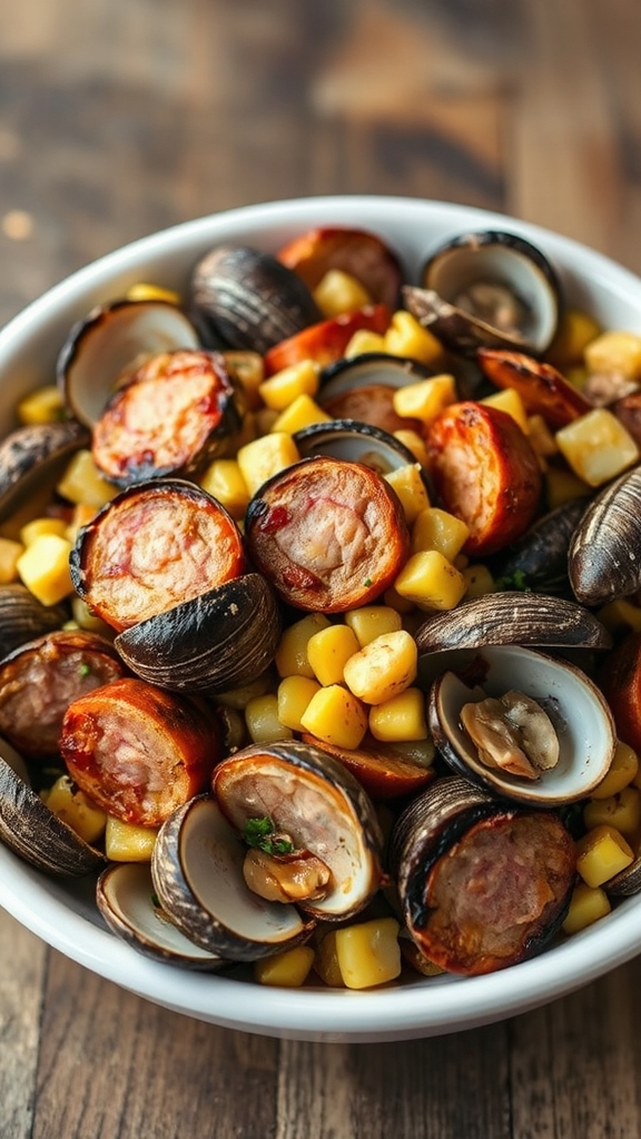 smoky sausage herb salad