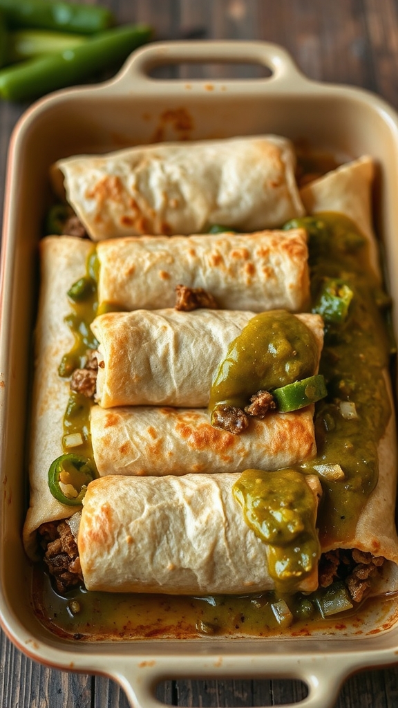 smothered burritos with chiles