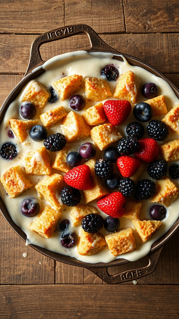 southern berry bread pudding