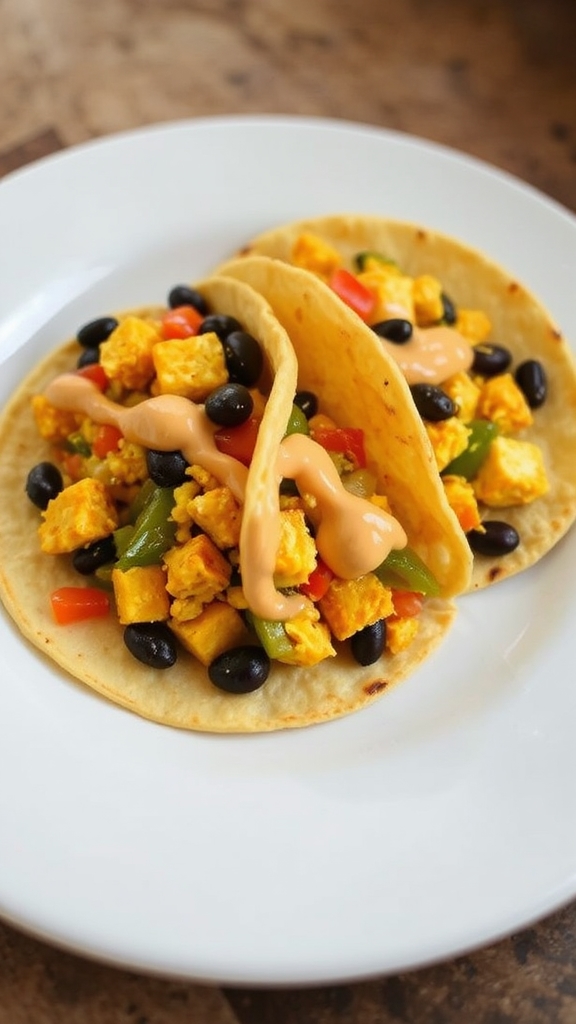 southwest style tofu tacos