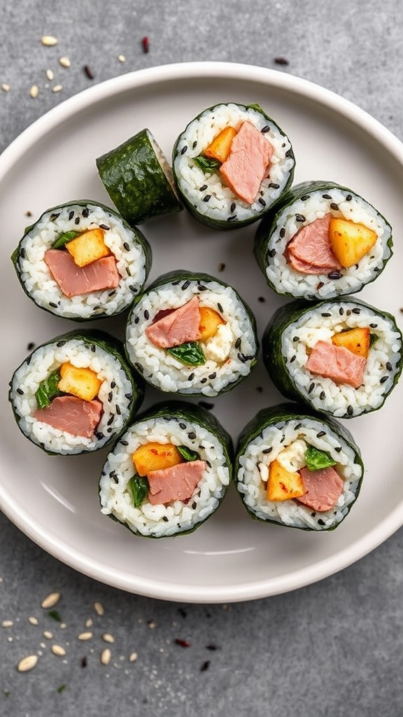 spam furikake rice rolls