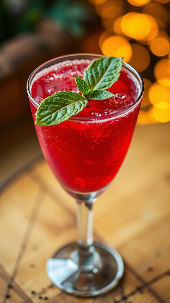 sparkling cranberry ginger cocktail