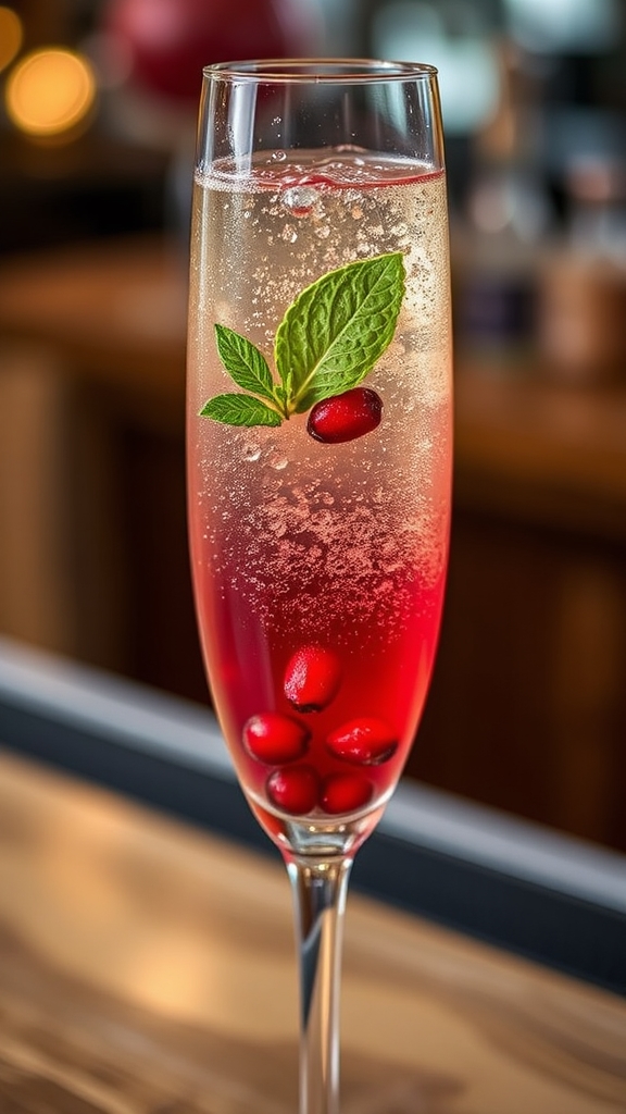 sparkling pomegranate mint adventure