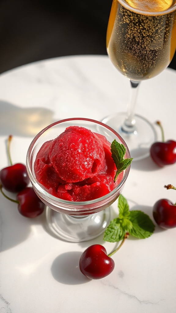 sparkling wine sorbet enhancement