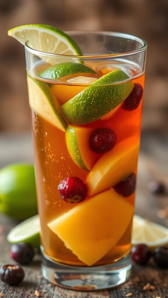 spiced tropical rum punch