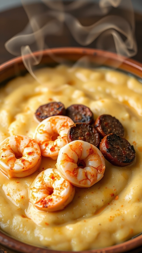 spicy shrimp cheesy grits