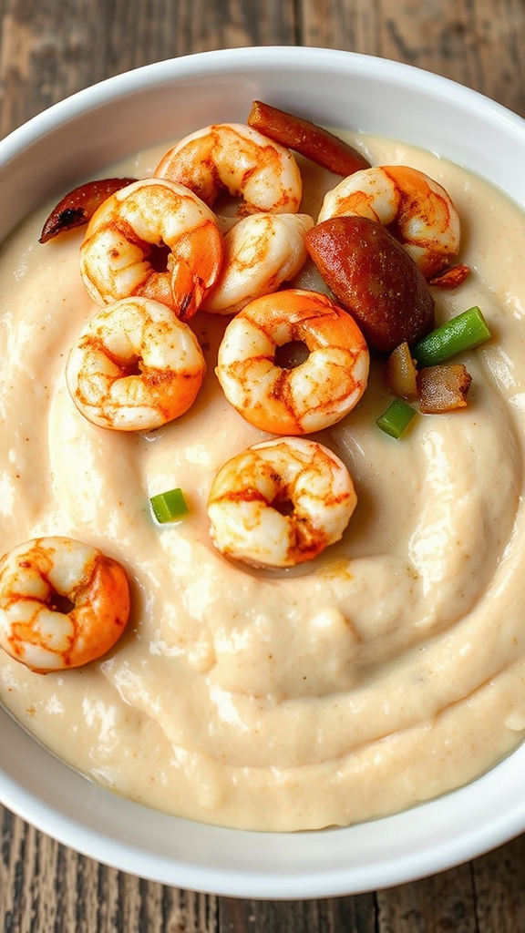 spicy sweet shrimp grits