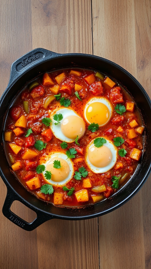 spring herb infused shakshuka