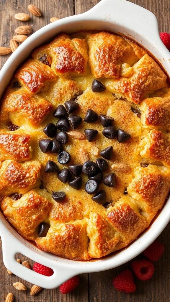 stale croissant bread pudding
