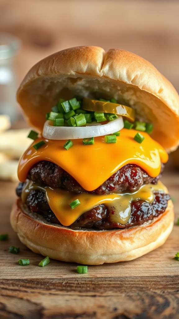 steam juicy cheeseburgers recipe
