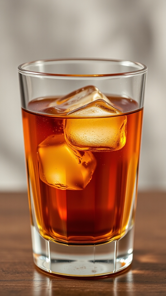stir whiskey with ice