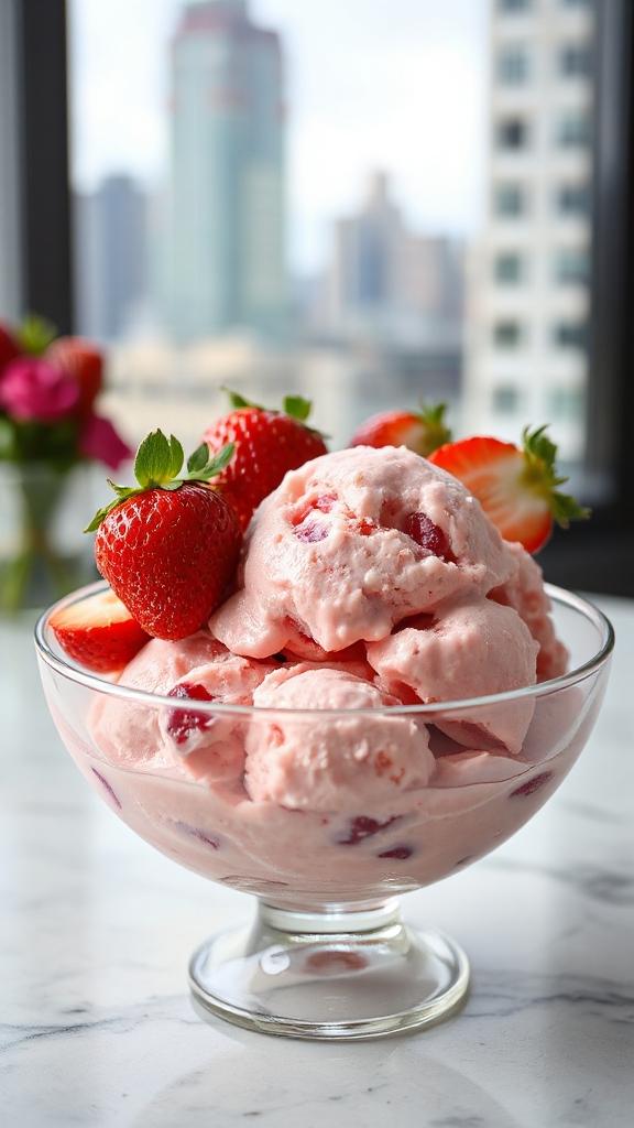 strawberries gelato creamy newyork