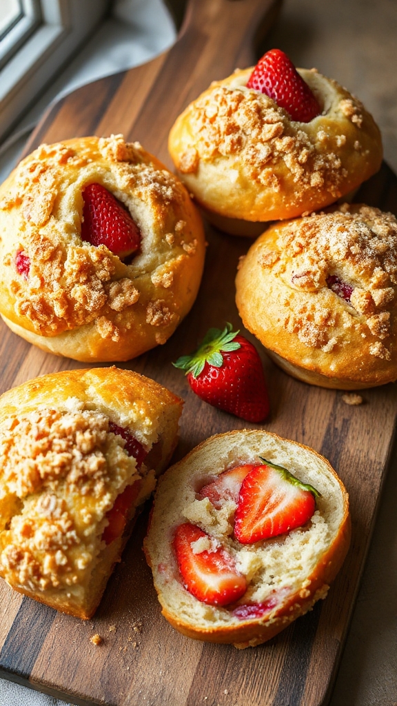 strawberry crumble buns california