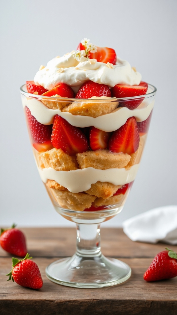 strawberry elderflower uk trifle