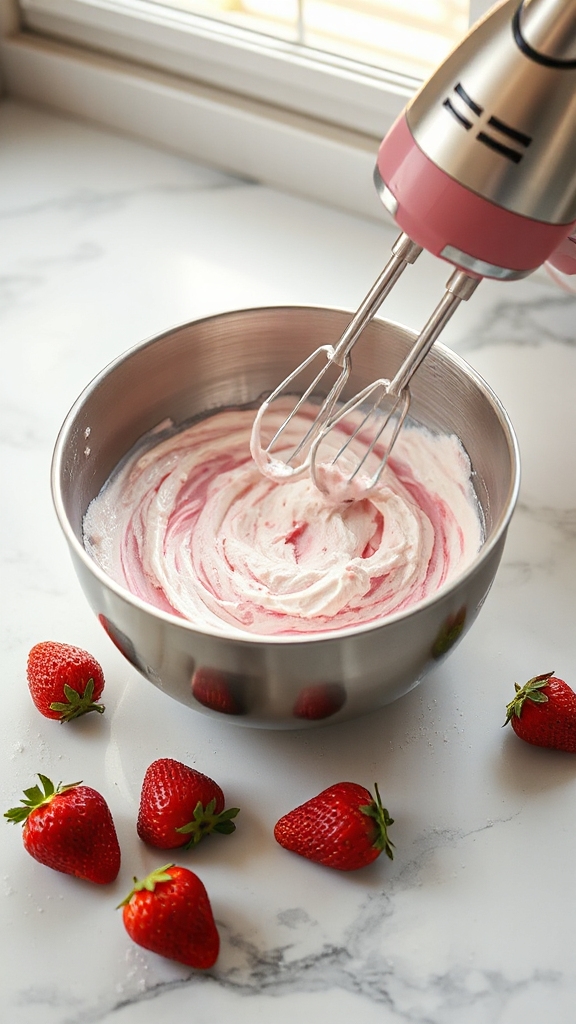 strawberry marshmallow fluff preparation