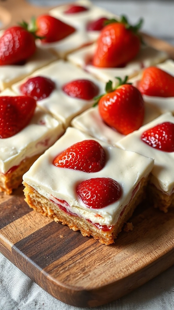 strawberry pretzel icebox bars