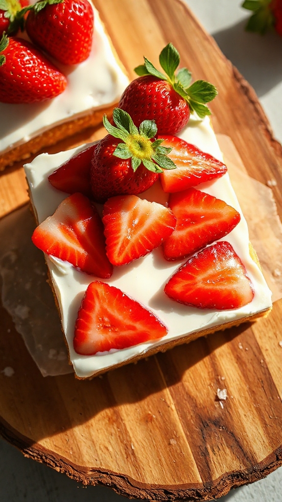 strawberry pretzel no bake bars
