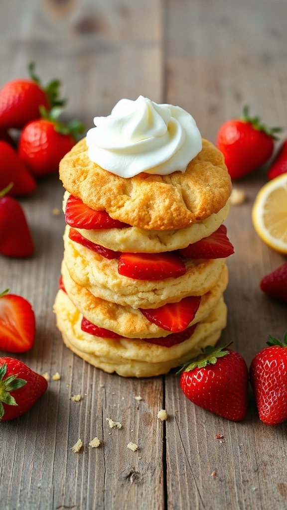 strawberry shortcake lemon biscuits