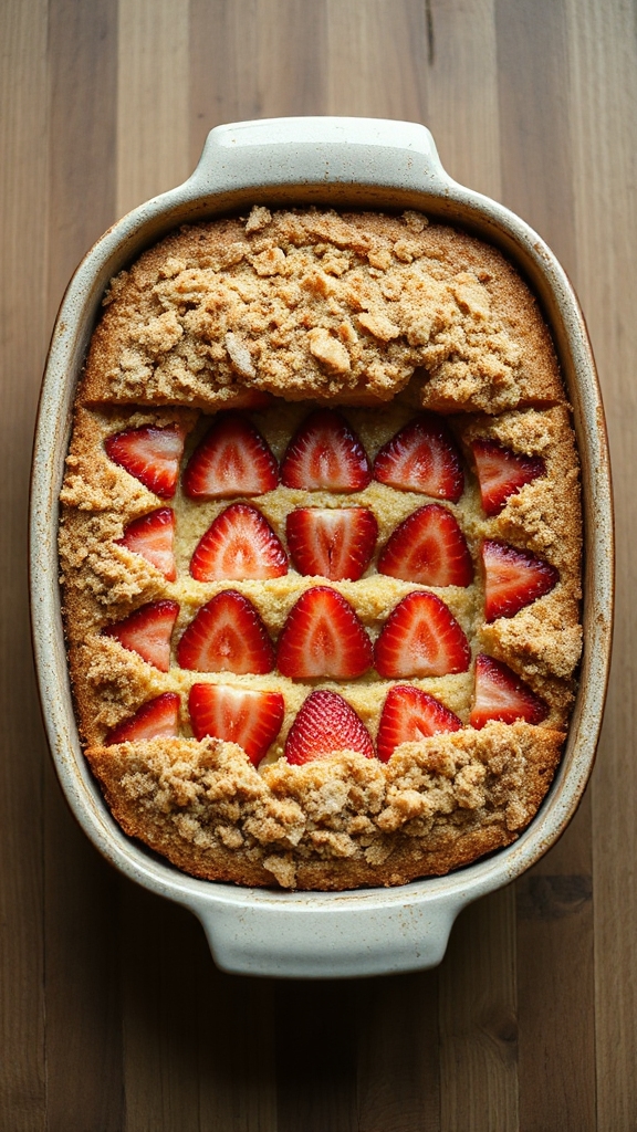 strawberry streusel crumb cake