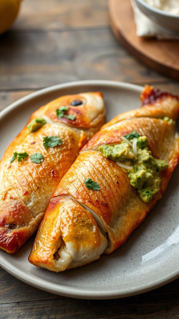 stuff trout with avocados