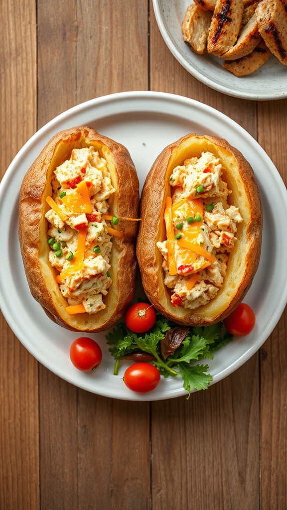 stuffed twice baked crab potatoes
