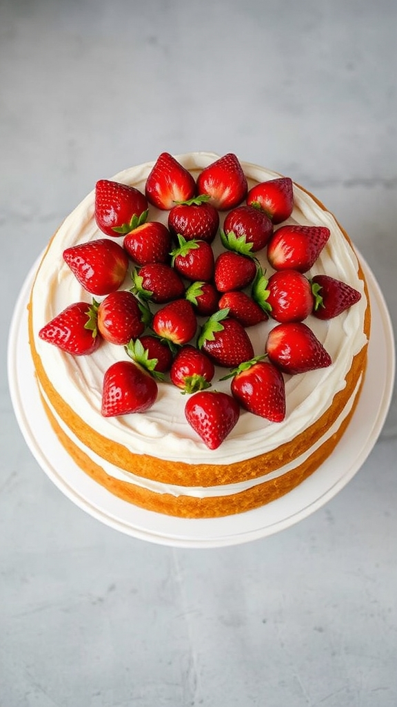 surreal strawberry centerpiece cake