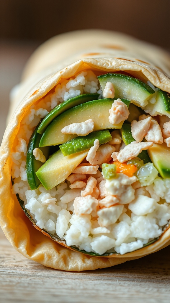 sushi fusion burrito ingredients