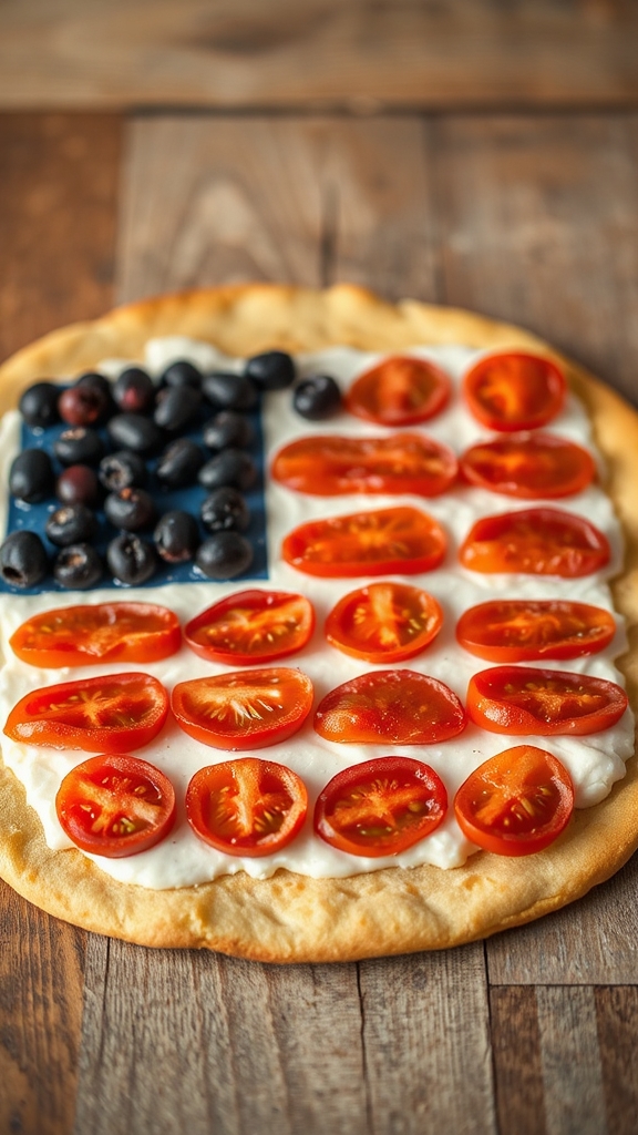 sushi rice patriotic flatbread