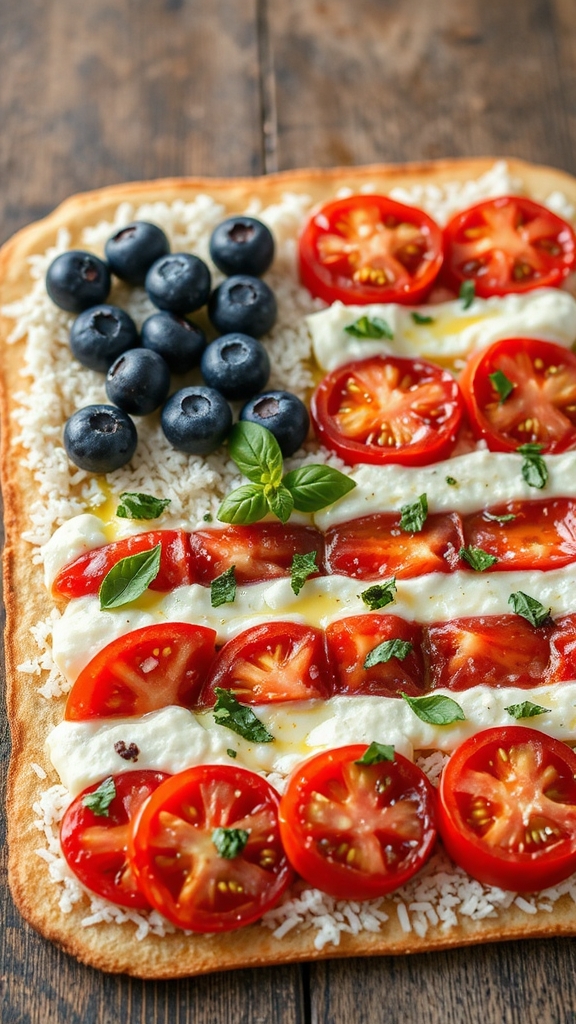 sushi rice patriotic flatbread