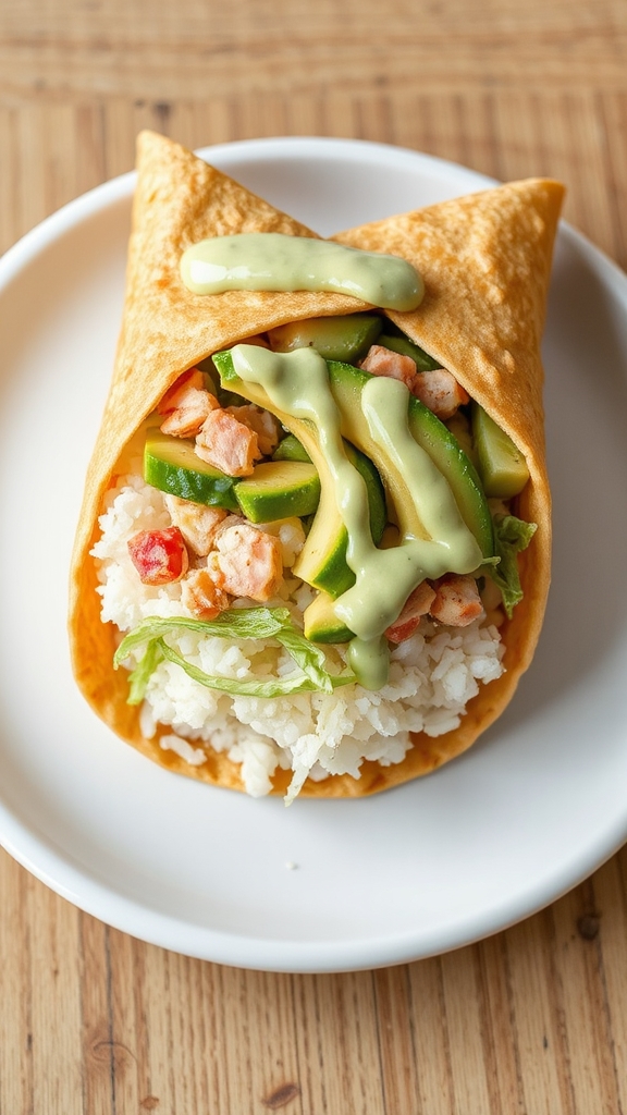 sushi style california burrito
