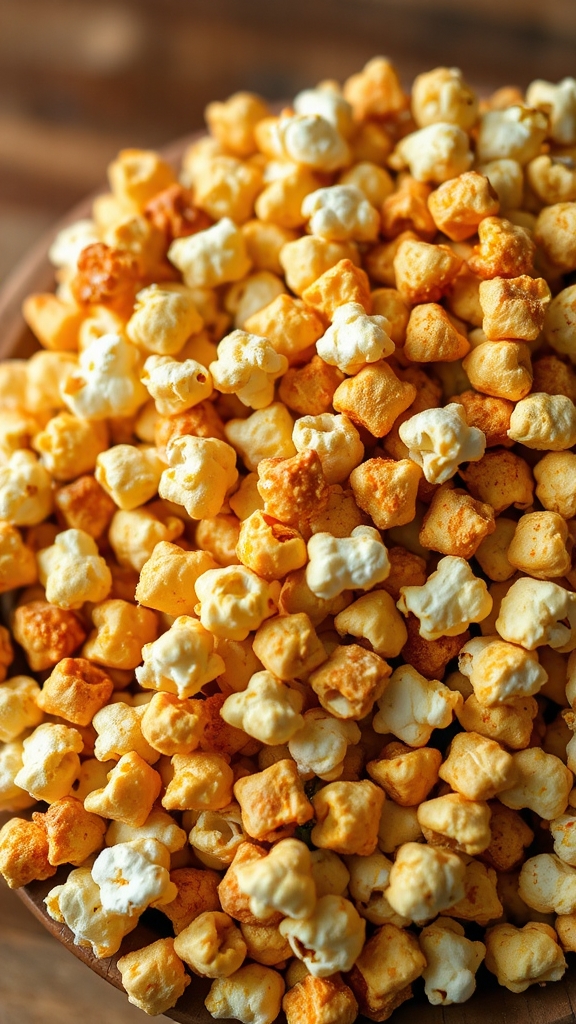 sweet salty cheesy popcorn mix