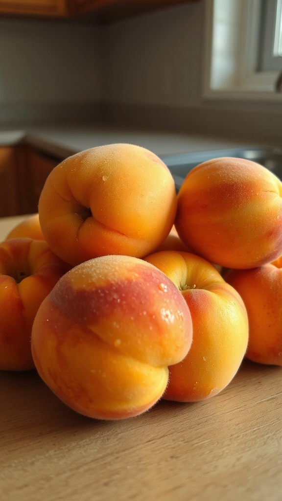 sweet tart ripe summer peaches