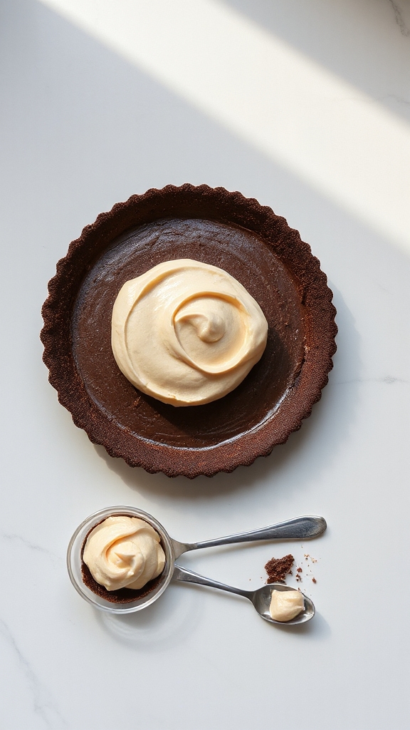 tahini mousse chocolate crust