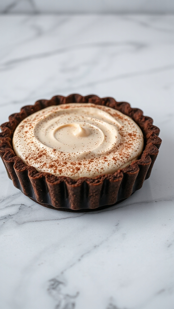 tahini mousse chocolate crust