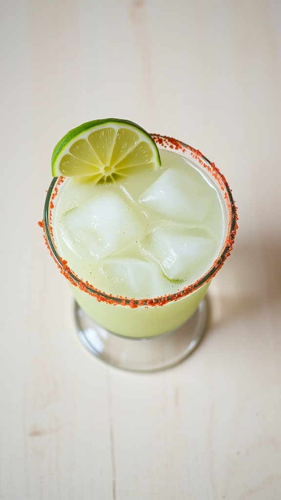 taj n rimmed pickle margarita