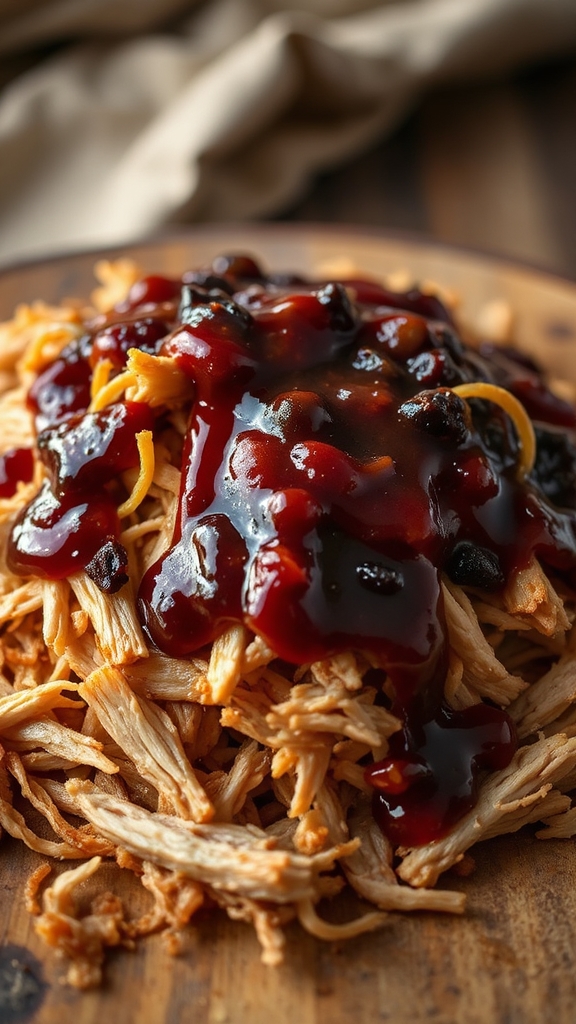 tangy huckleberry pulled pork
